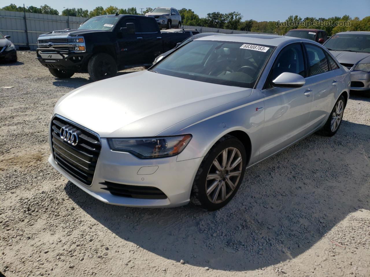 2013 Audi A6 Premium Plus Silver vin: WAUGGAFC7DN082039