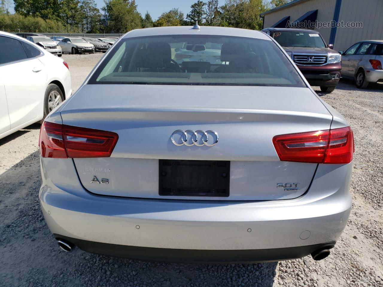 2013 Audi A6 Premium Plus Silver vin: WAUGGAFC7DN082039