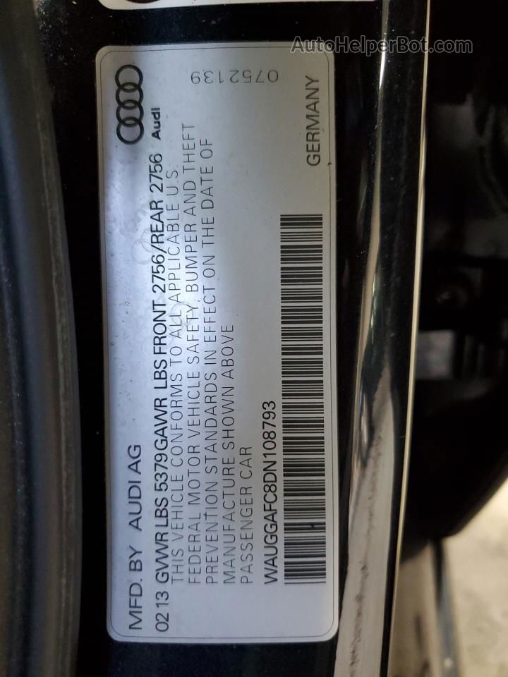 2013 Audi A6 Premium Plus Угольный vin: WAUGGAFC8DN108793