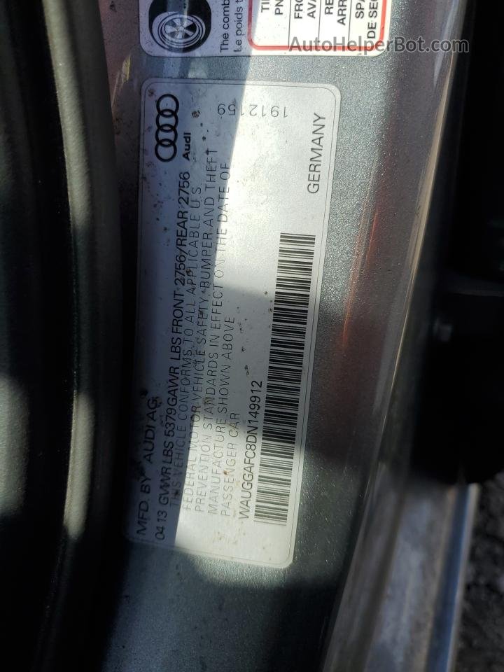 2013 Audi A6 Premium Plus Gray vin: WAUGGAFC8DN149912