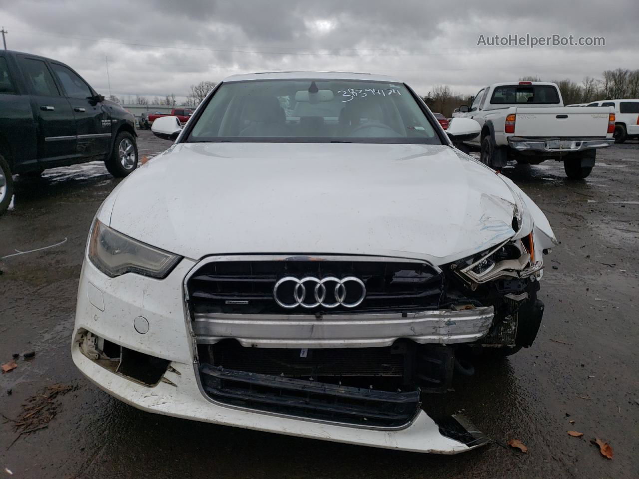 2013 Audi A6 Premium Plus Белый vin: WAUGGAFC9DN014082