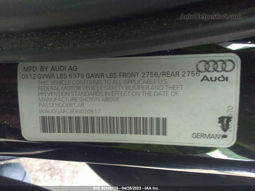 2013 Audi A6 3.0t Premium Plus Black vin: WAUGGAFC9DN020917