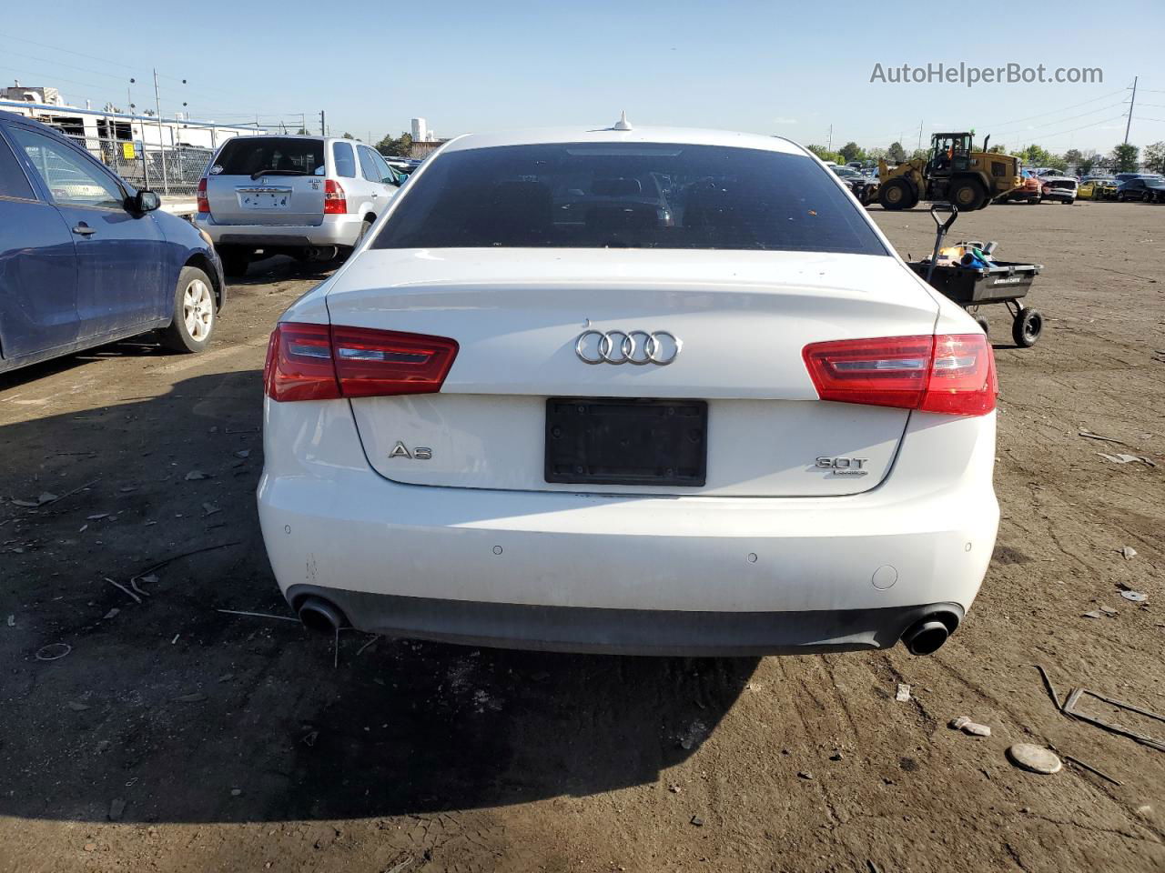 2013 Audi A6 Premium Plus White vin: WAUGGAFC9DN033649