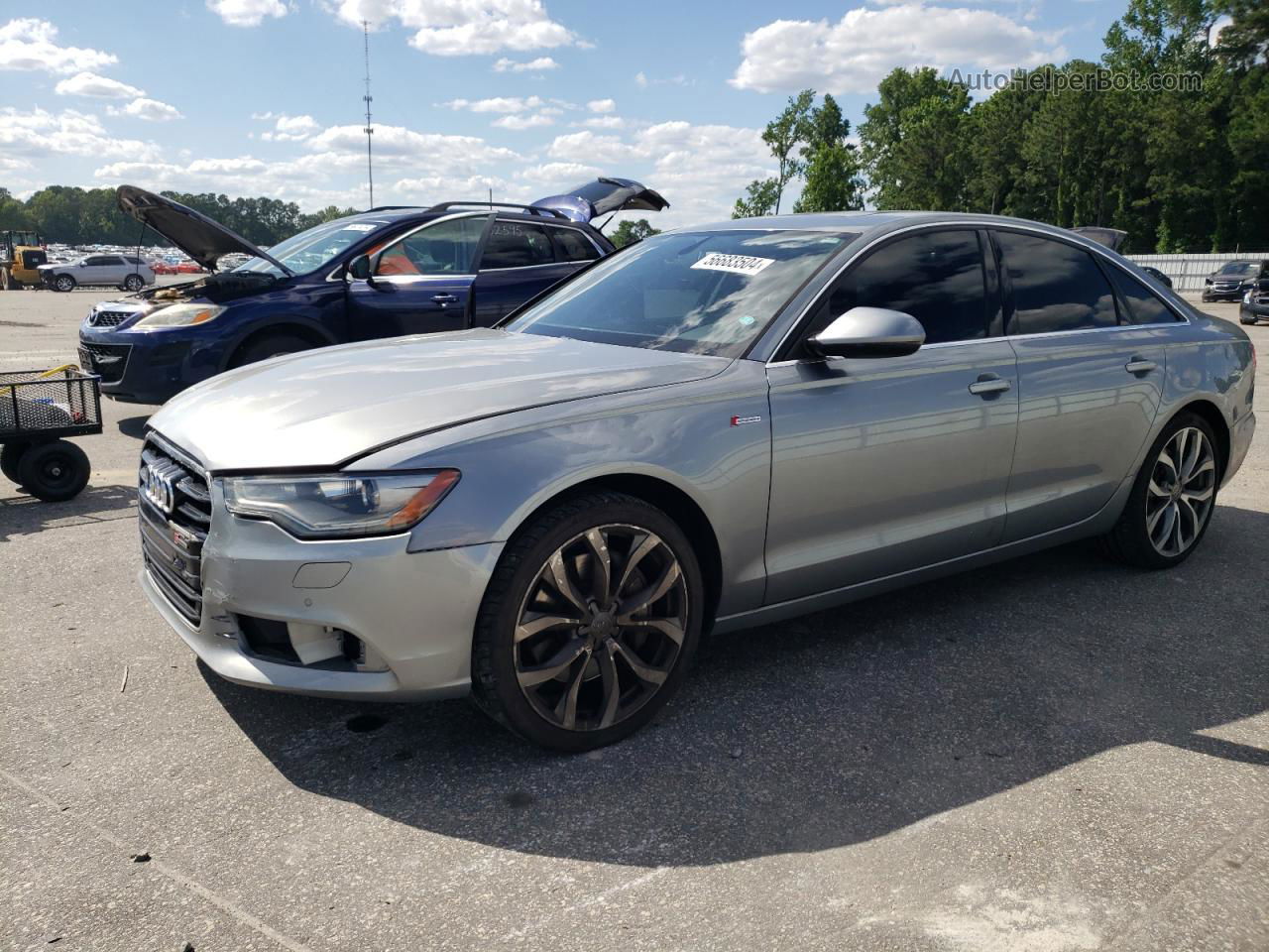 2013 Audi A6 Premium Plus Gray vin: WAUGGAFC9DN074640