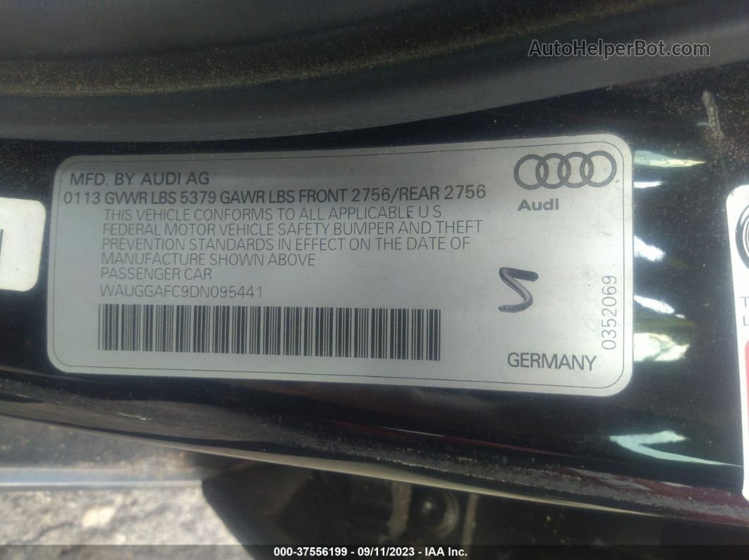 2013 Audi A6 3.0t Premium Plus Черный vin: WAUGGAFC9DN095441