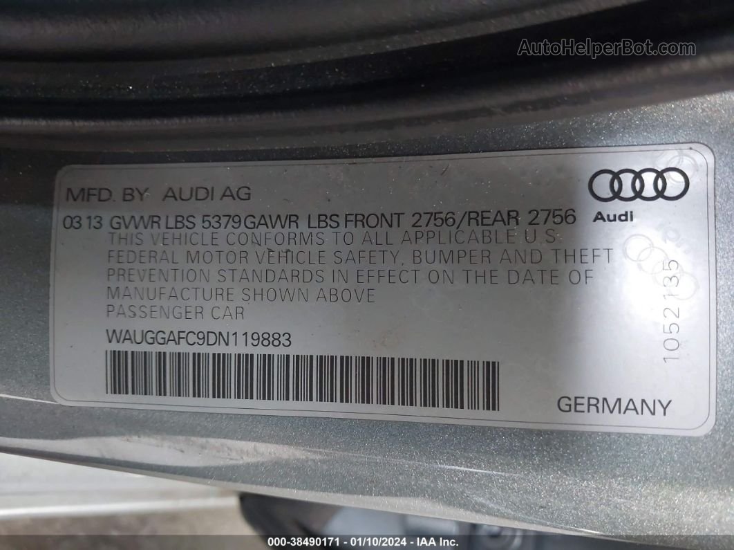 2013 Audi A6 3.0t Premium Gray vin: WAUGGAFC9DN119883