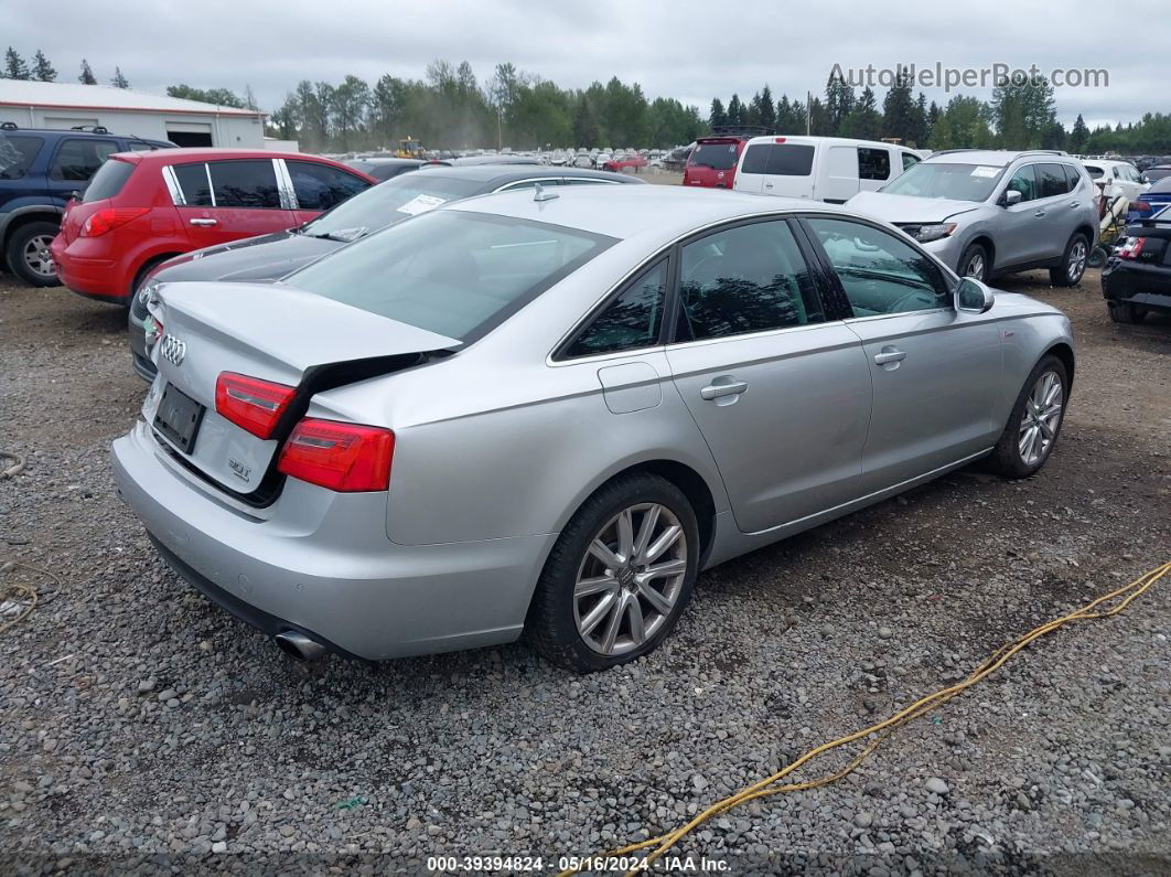 2013 Audi A6 3.0t Premium Silver vin: WAUGGAFC9DN130432