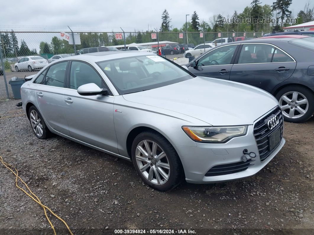 2013 Audi A6 3.0t Premium Silver vin: WAUGGAFC9DN130432