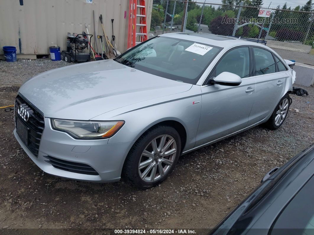 2013 Audi A6 3.0t Premium Silver vin: WAUGGAFC9DN130432