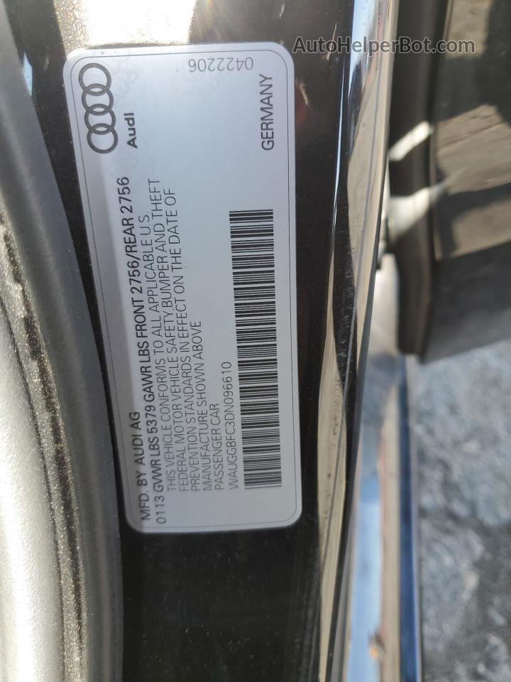 2013 Audi A6 Premium Plus Black vin: WAUGGBFC3DN096610