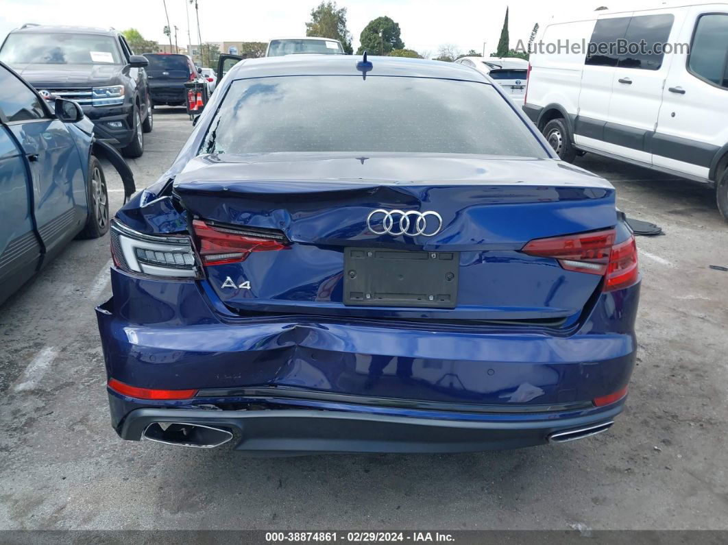 2019 Audi A4 40 Titanium Premium Blue vin: WAUGMAF40KA110513