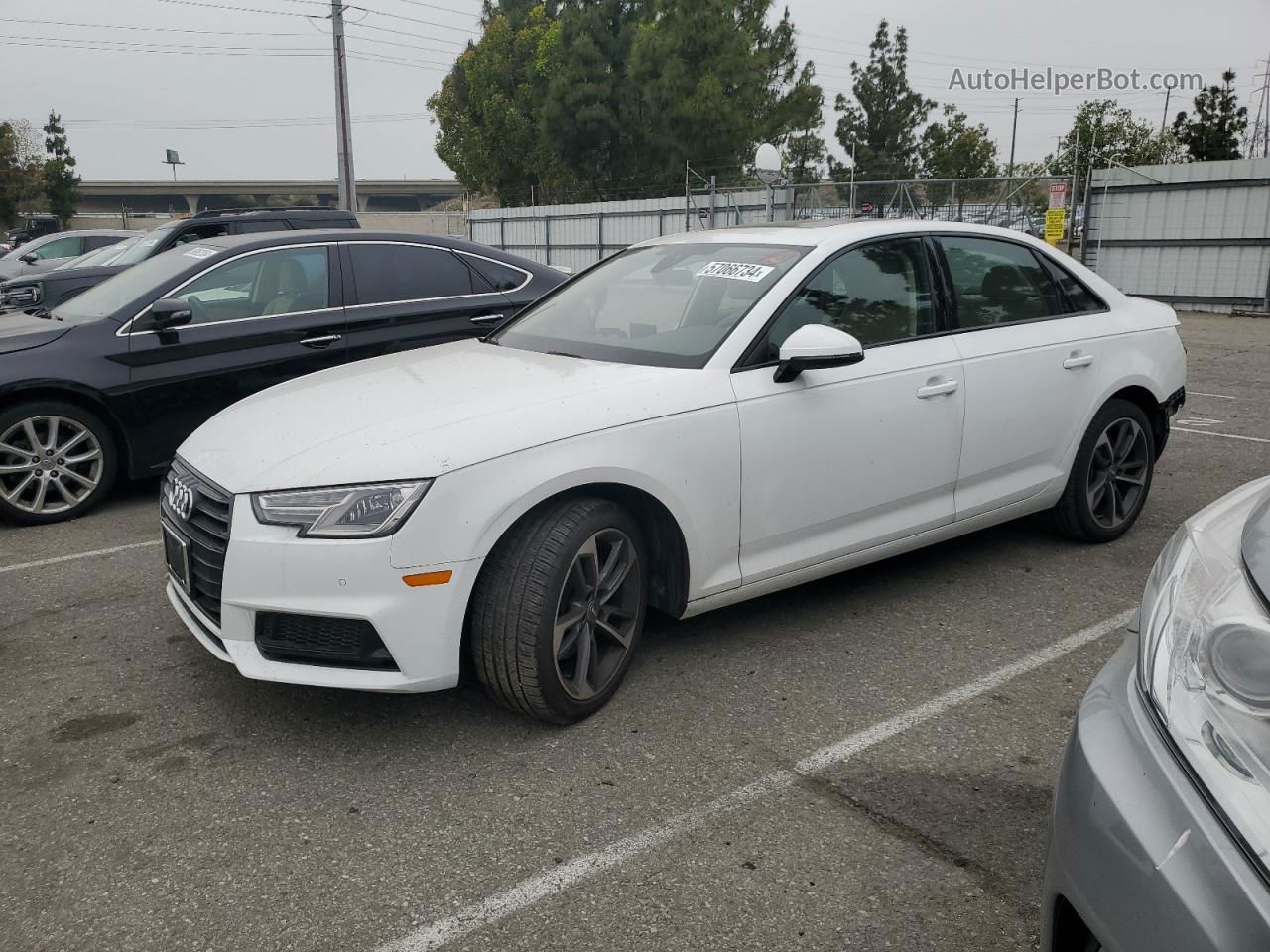 2019 Audi A4 Premium White vin: WAUGMAF40KN017788