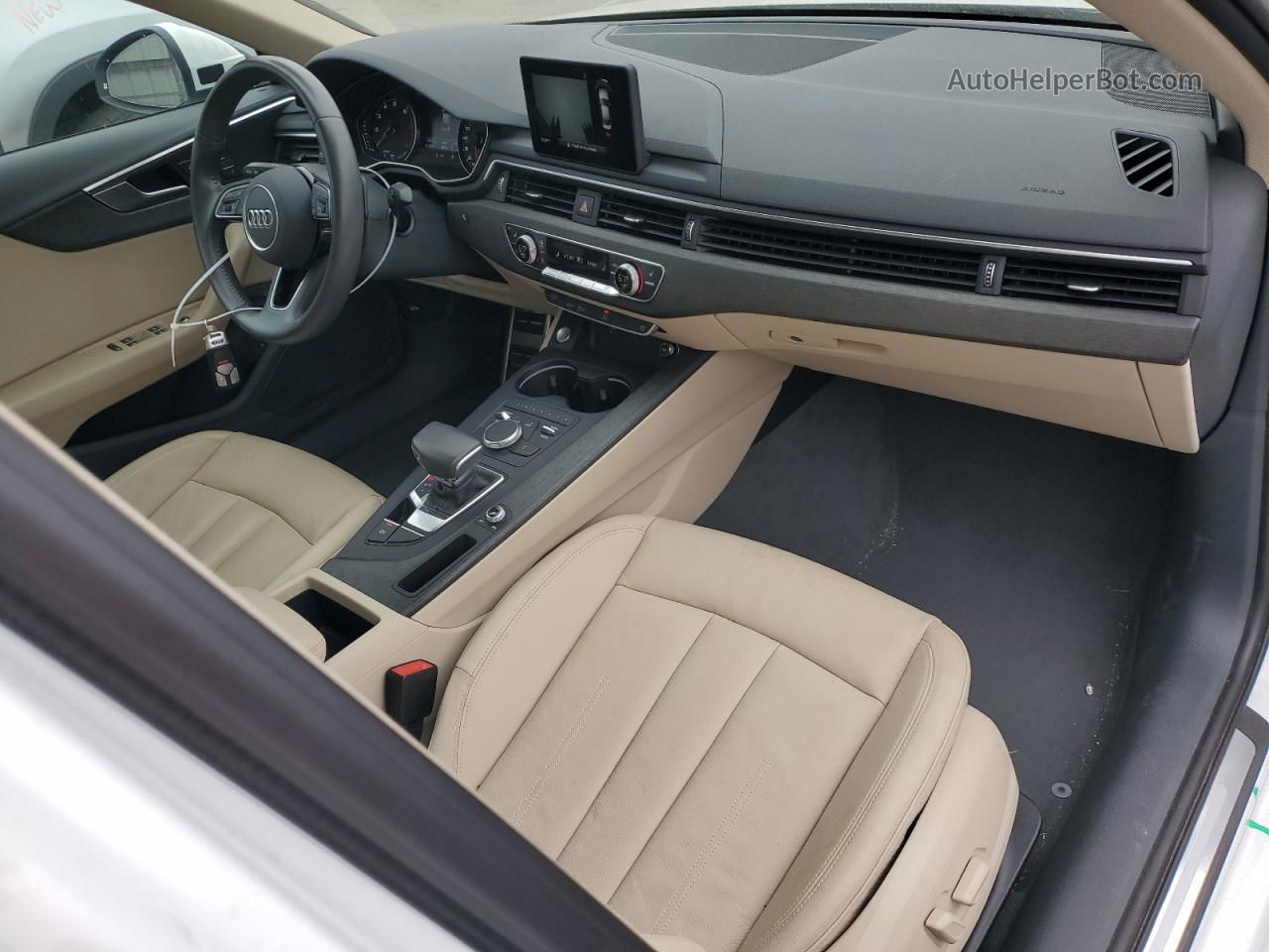 2019 Audi A4 Premium White vin: WAUGMAF40KN017788