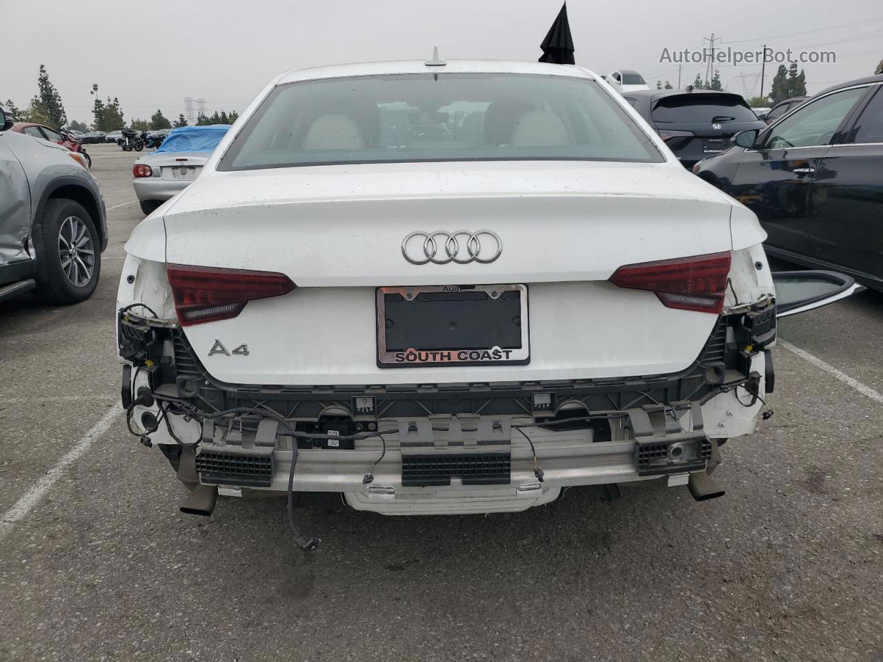 2019 Audi A4 Premium White vin: WAUGMAF40KN017788