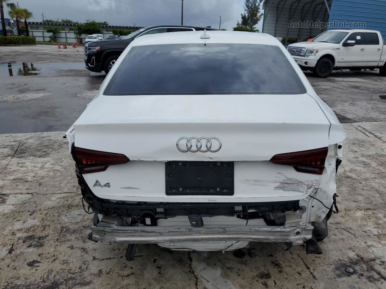 2019 Audi A4 Premium White vin: WAUGMAF41KN002121