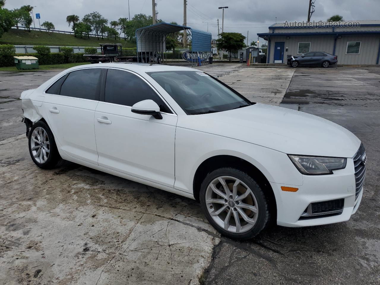 2019 Audi A4 Premium White vin: WAUGMAF41KN002121