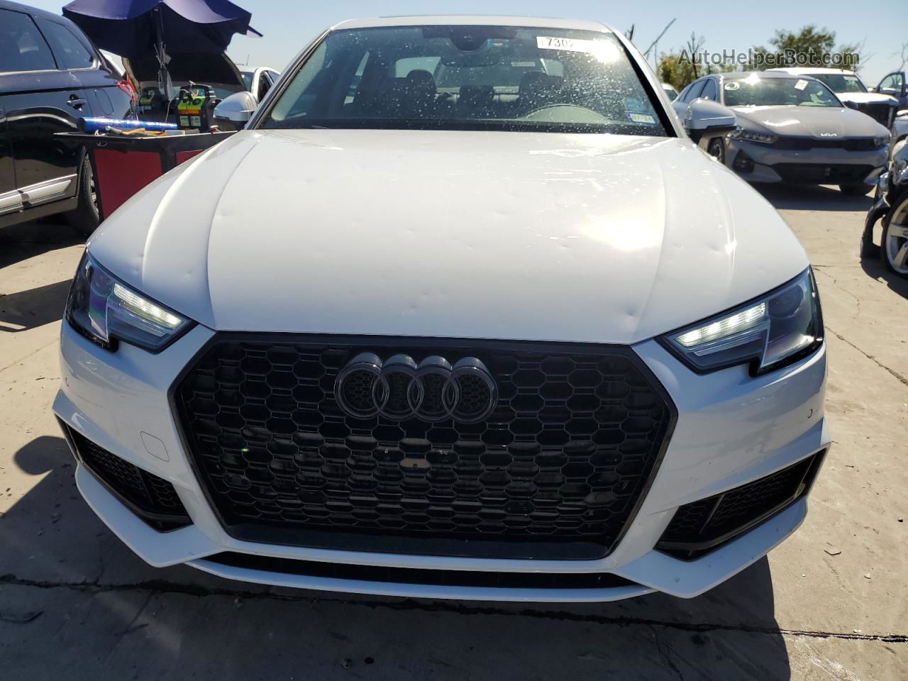 2019 Audi A4 Premium White vin: WAUGMAF41KN021302