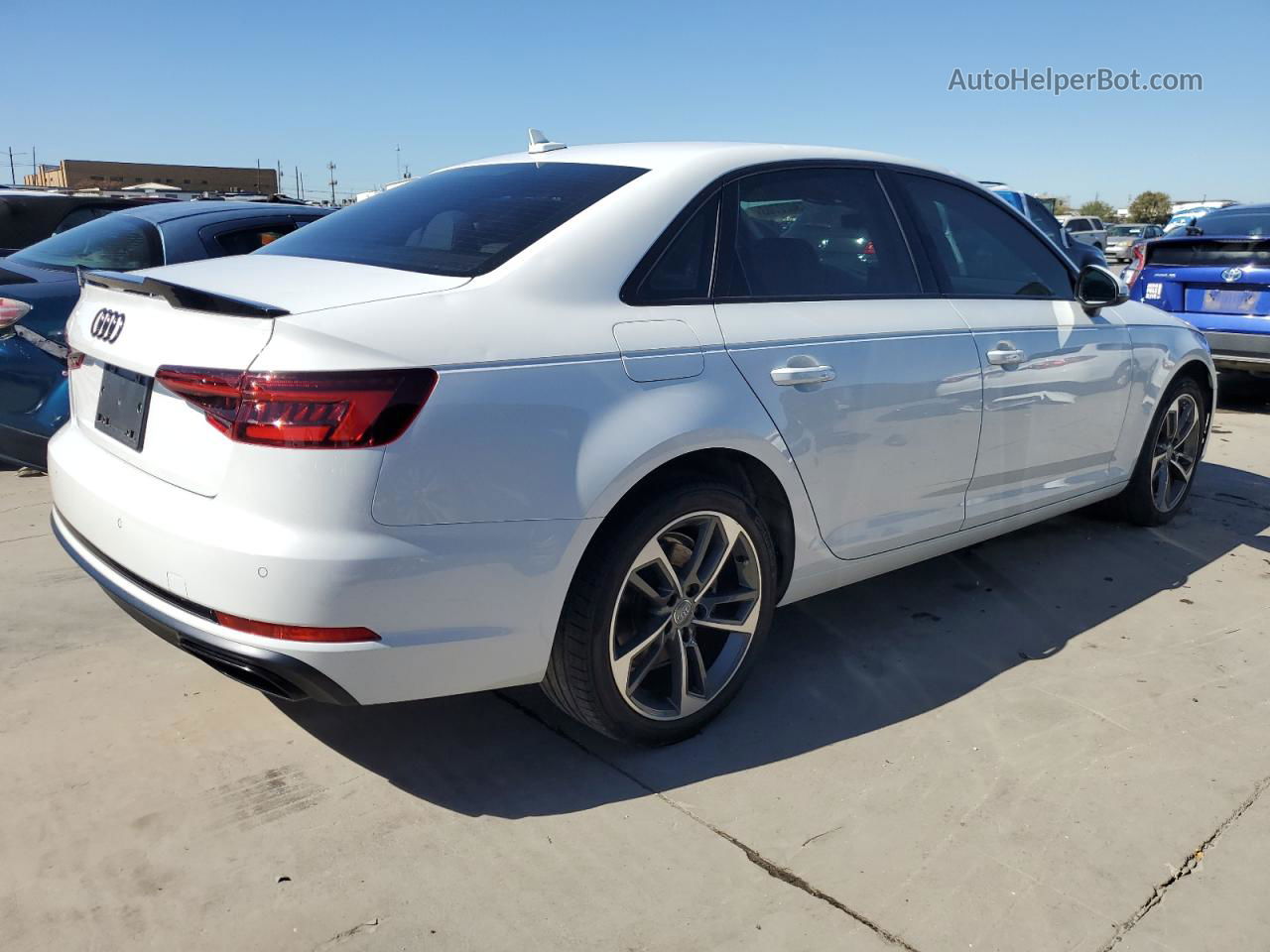 2019 Audi A4 Premium White vin: WAUGMAF41KN021302