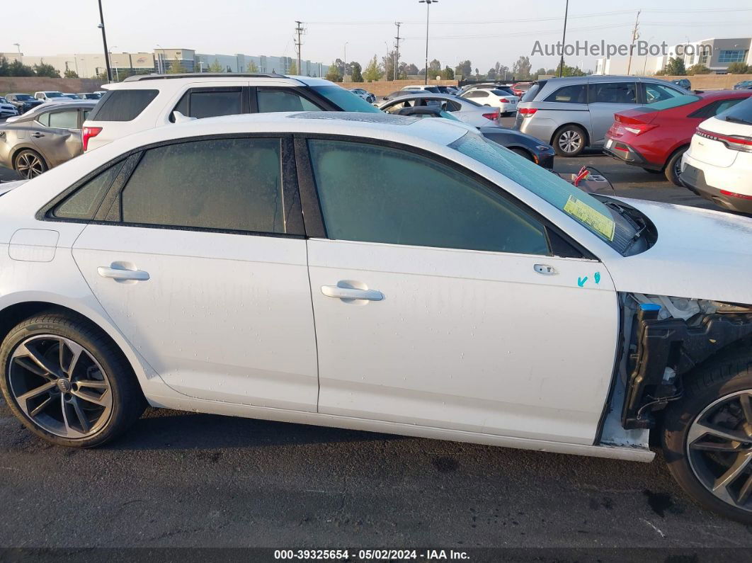 2019 Audi A4 40 Titanium Premium White vin: WAUGMAF41KN021512