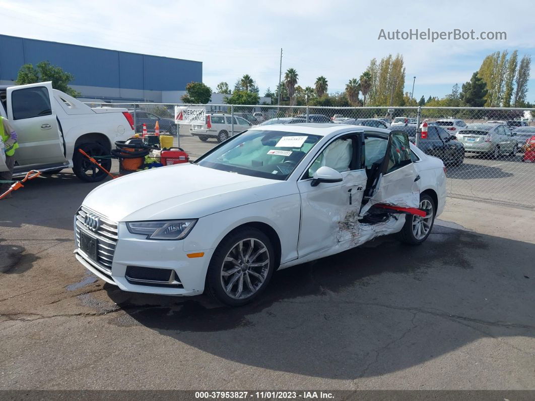 2019 Audi A4 40 Premium White vin: WAUGMAF42KN006324