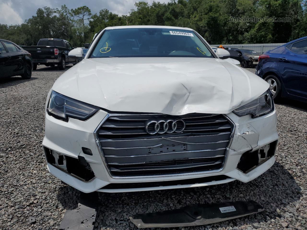 2019 Audi A4 Premium White vin: WAUGMAF43KN006672