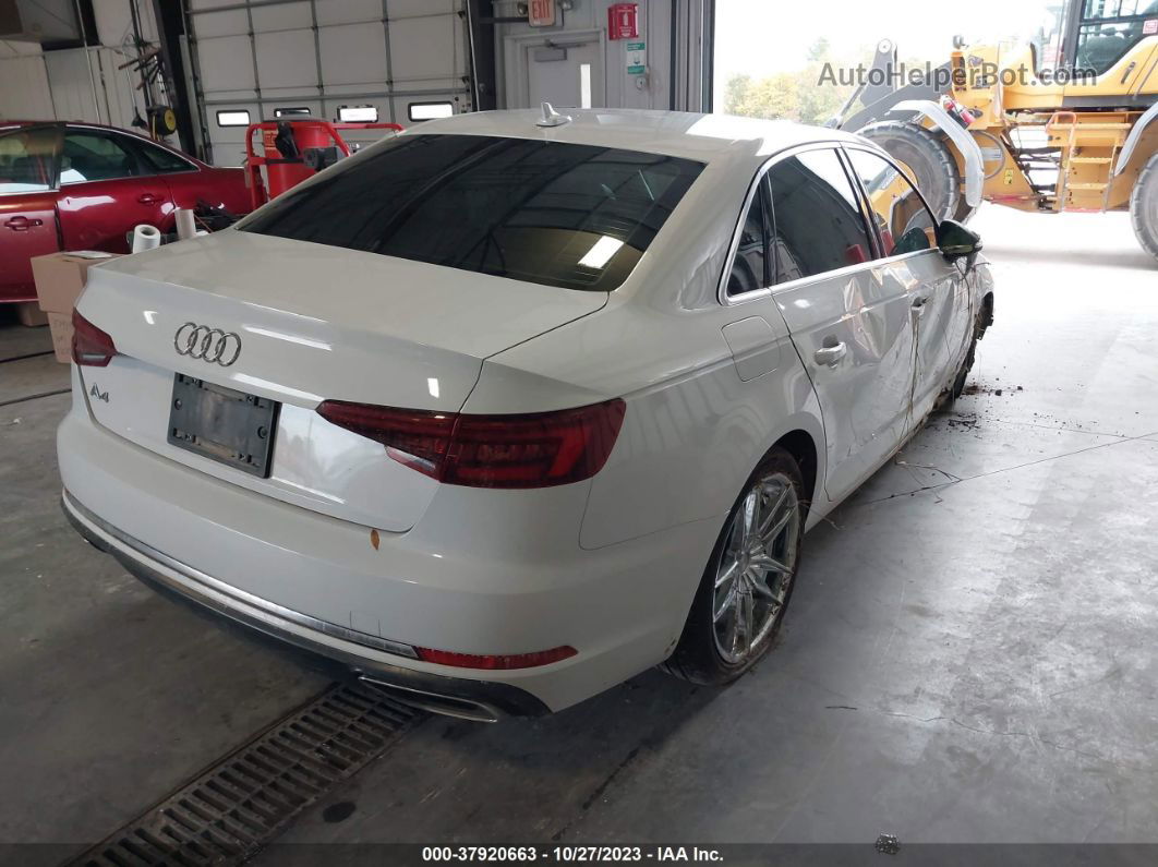 2019 Audi A4 40 Premium/40 Titanium Premium White vin: WAUGMAF44KA043530