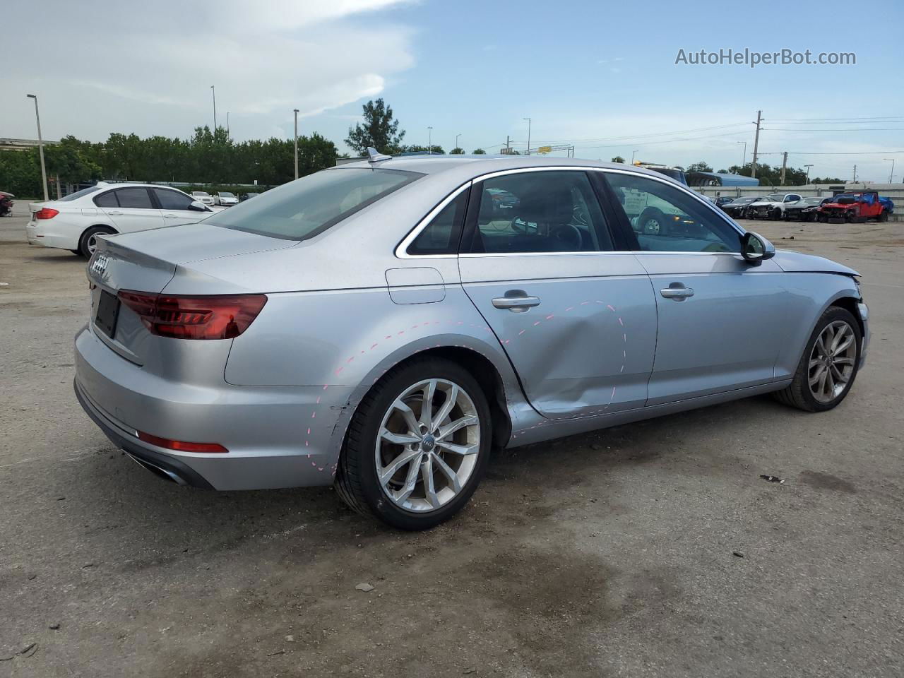 2019 Audi A4 Premium Silver vin: WAUGMAF44KN010116