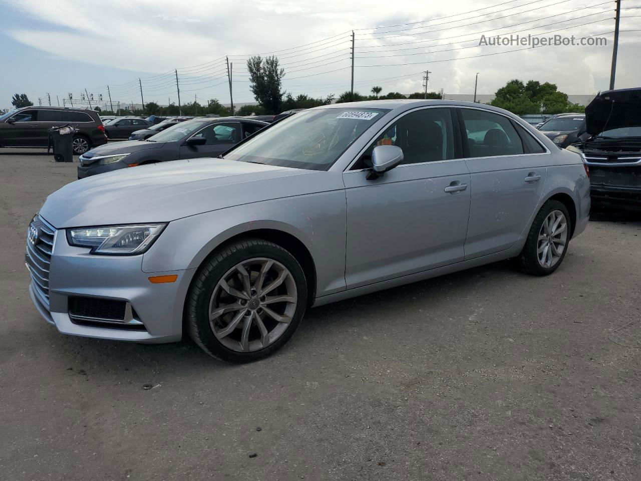 2019 Audi A4 Premium Silver vin: WAUGMAF44KN010116