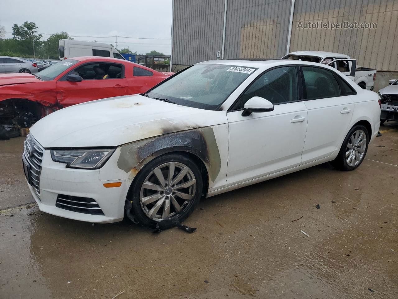 2017 Audi A4 Ultra Premium White vin: WAUGMAF45HN072228