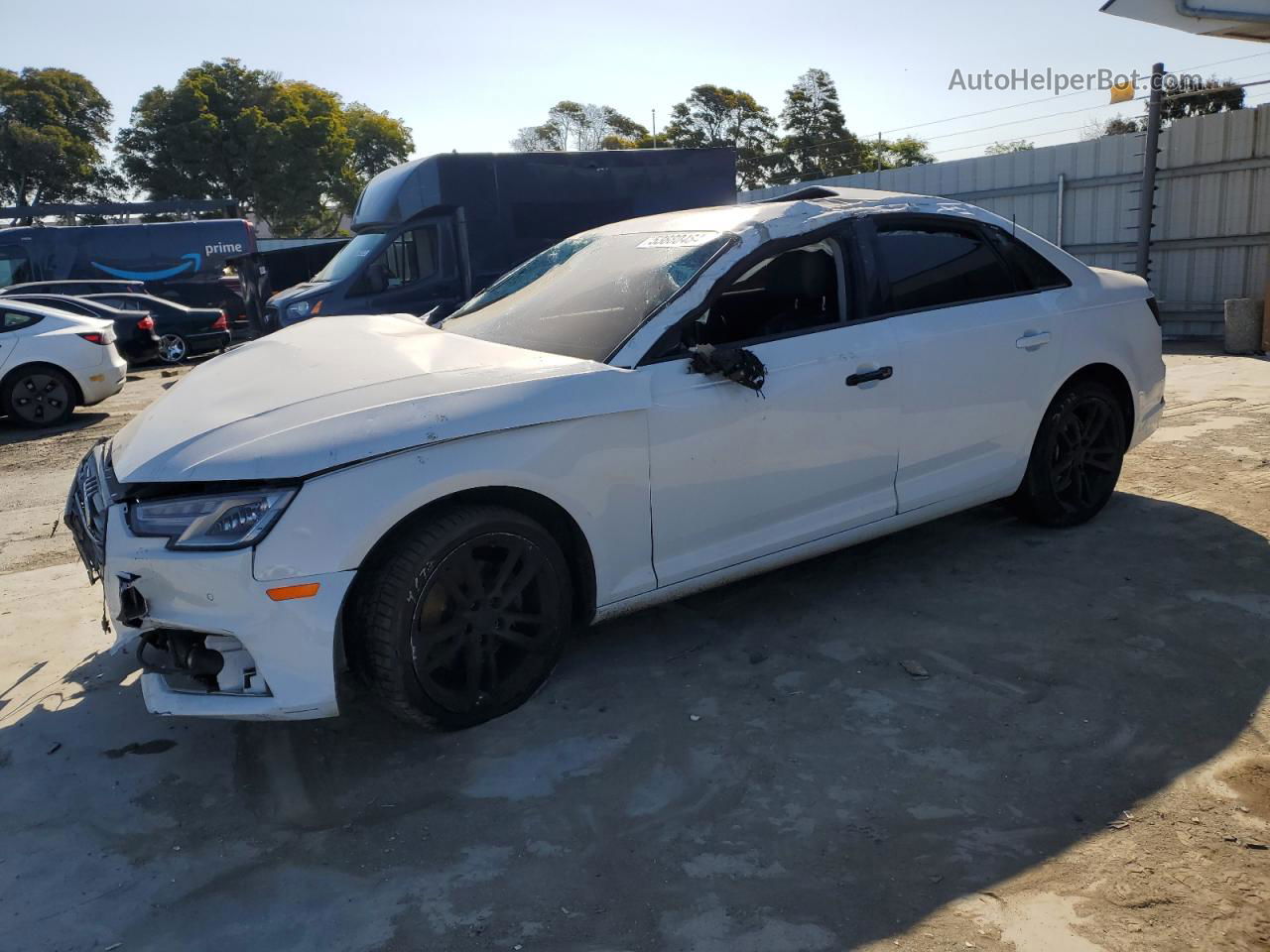 2019 Audi A4 Premium White vin: WAUGMAF45KA074172