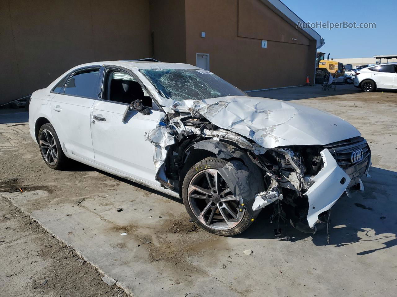 2019 Audi A4 Premium White vin: WAUGMAF45KA074172