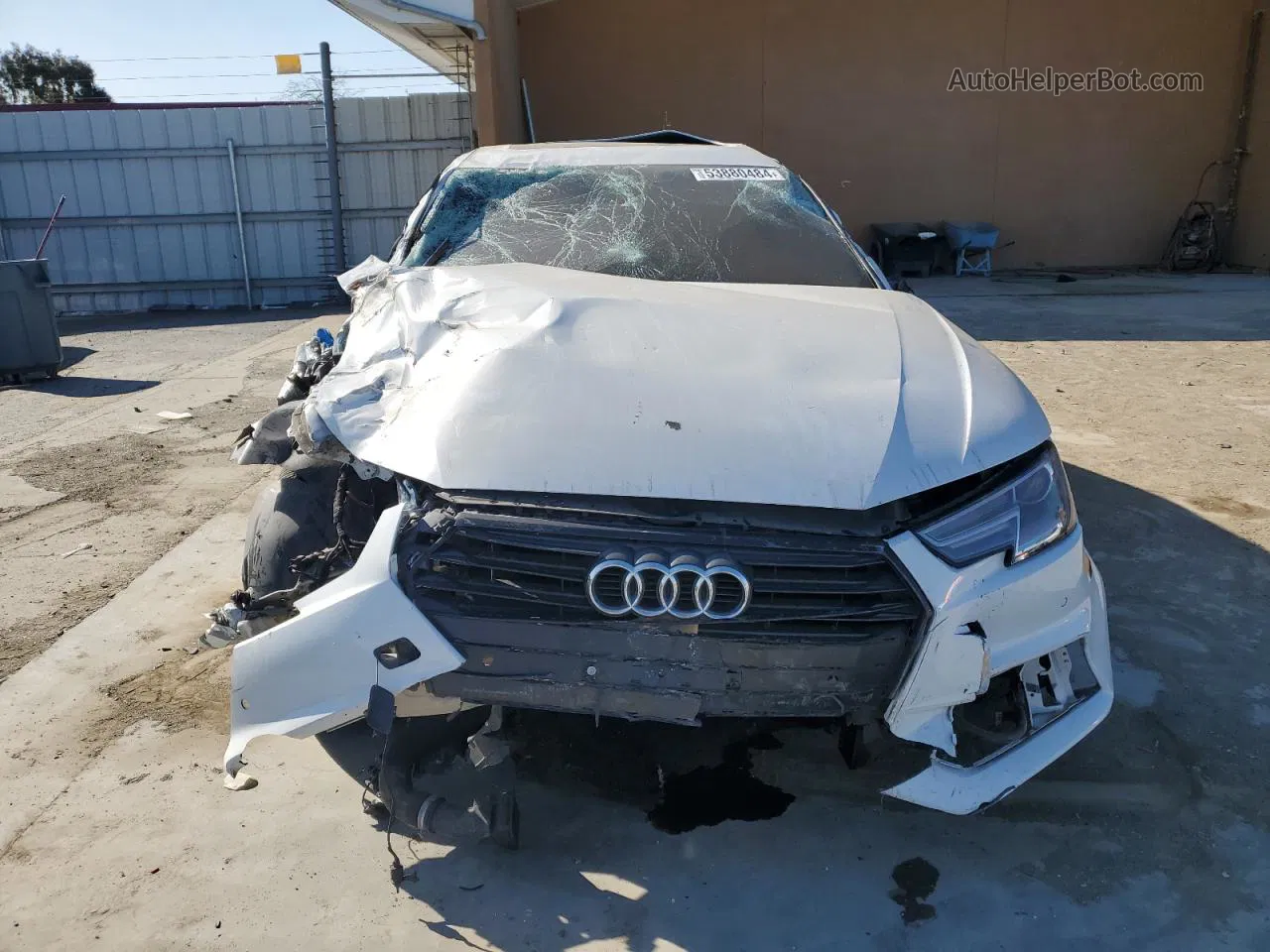 2019 Audi A4 Premium White vin: WAUGMAF45KA074172