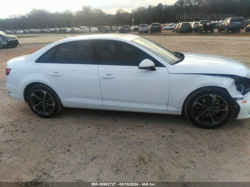 2019 Audi A4 40 Premium/40 Titanium Premium White vin: WAUGMAF45KN020251