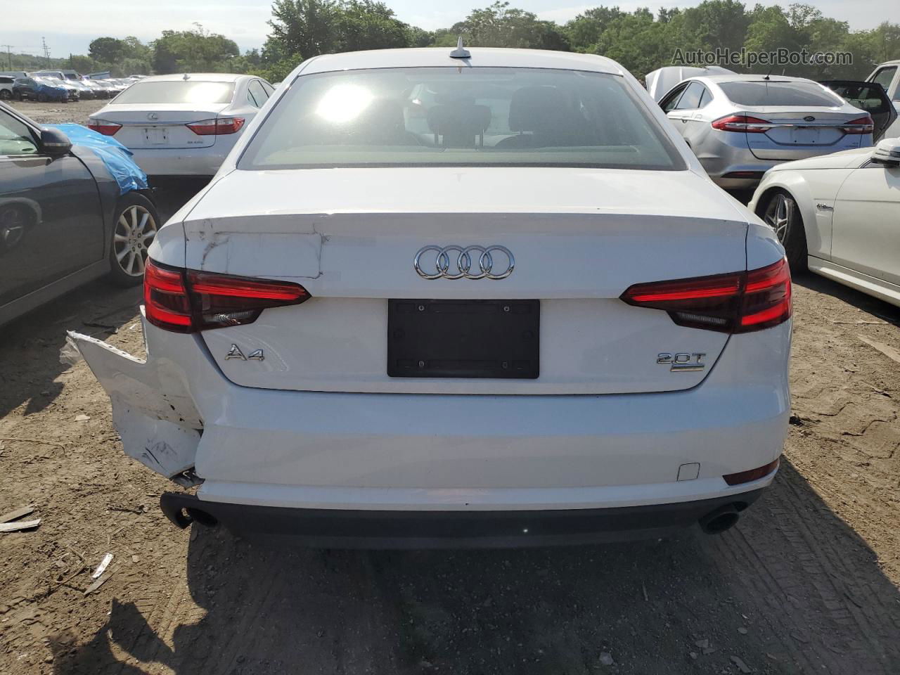 2017 Audi A4 Ultra Premium White vin: WAUGMAF46HA177027