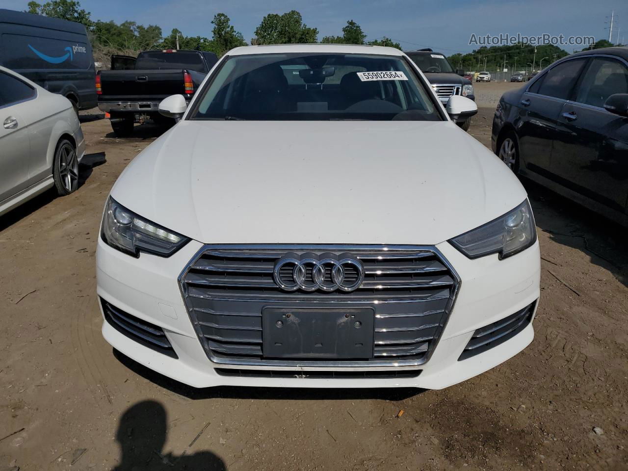 2017 Audi A4 Ultra Premium White vin: WAUGMAF46HA177027