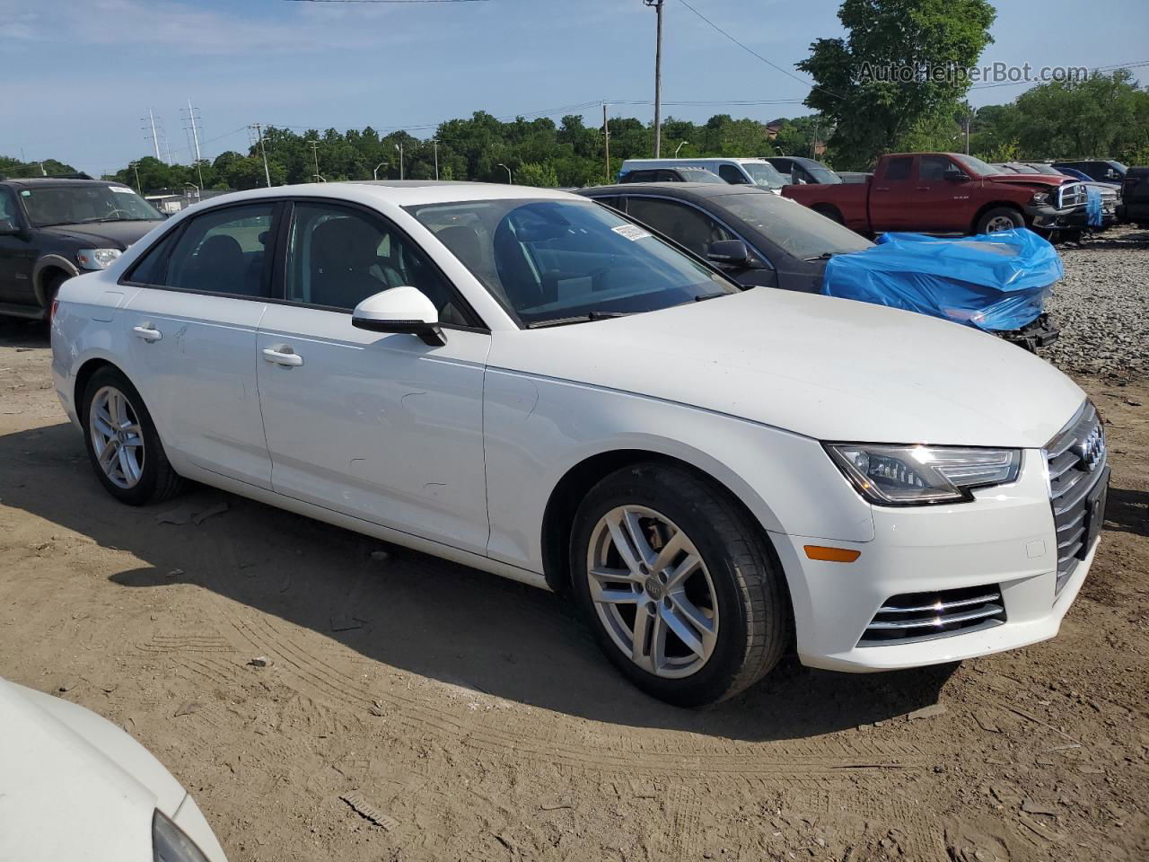 2017 Audi A4 Ultra Premium White vin: WAUGMAF46HA177027