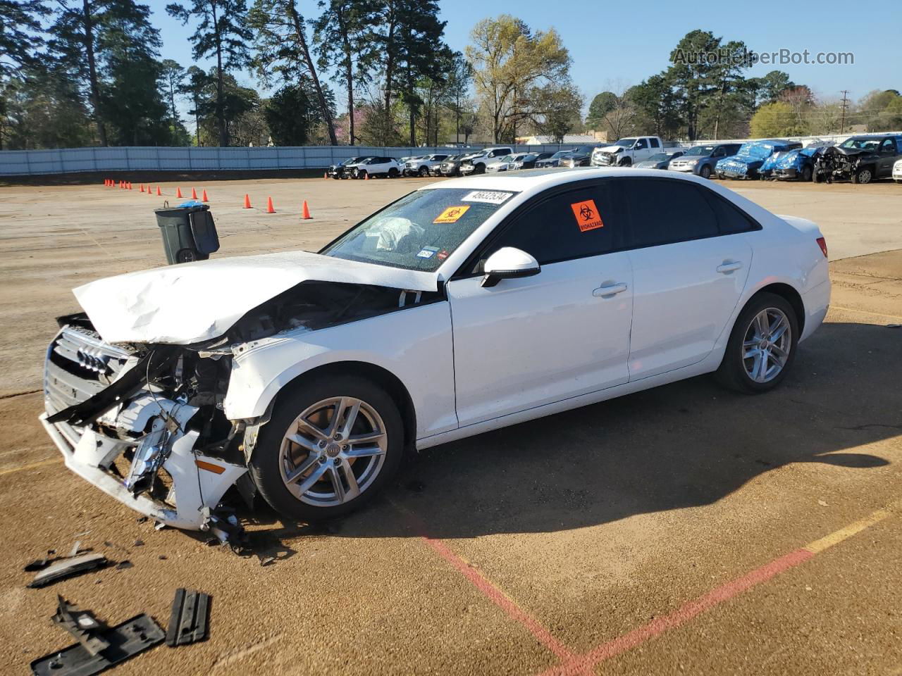 2017 Audi A4 Ultra Premium White vin: WAUGMAF46HN044163