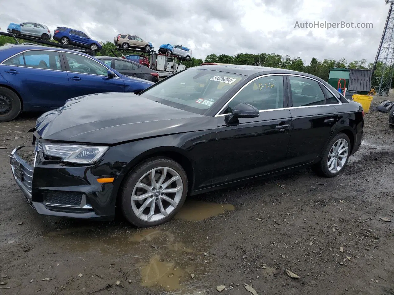 2019 Audi A4 Premium Черный vin: WAUGMAF46KA004616