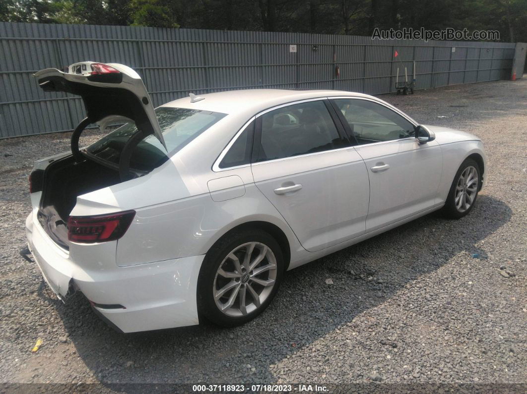 2019 Audi A4 Premium/titanium Premium White vin: WAUGMAF46KN010733