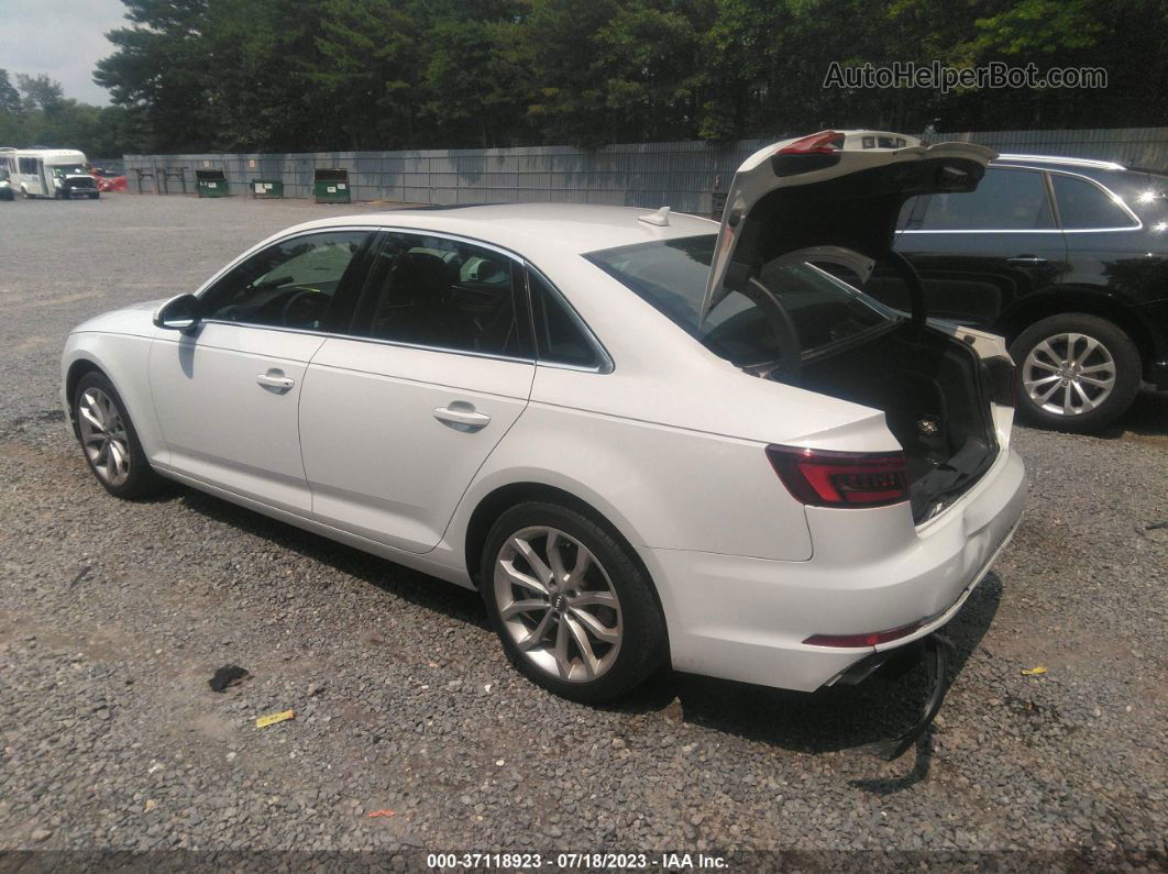 2019 Audi A4 Premium/titanium Premium White vin: WAUGMAF46KN010733