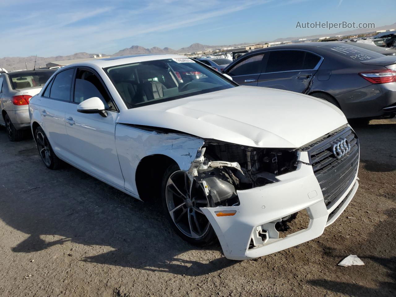 2019 Audi A4 Premium White vin: WAUGMAF46KN020520