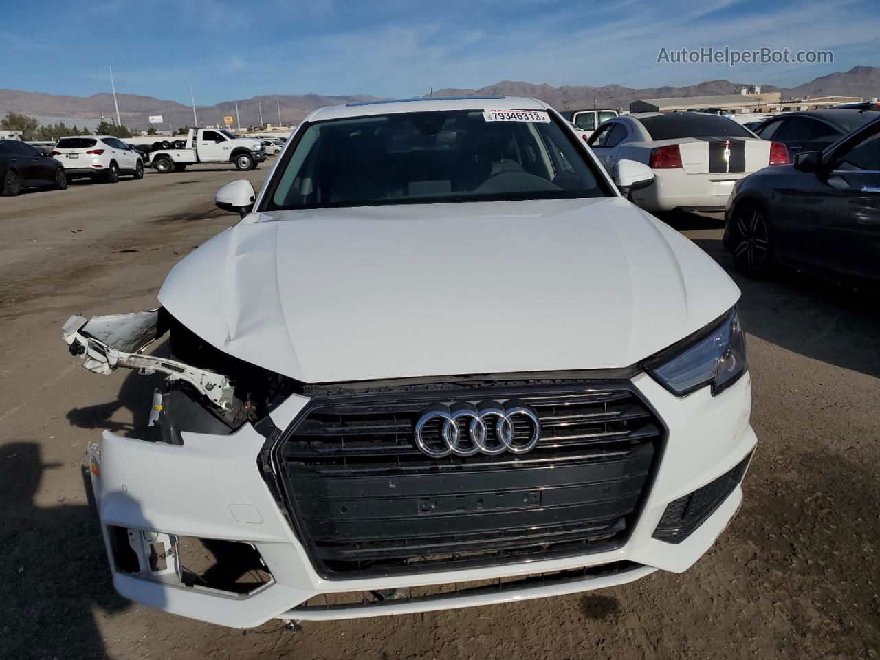 2019 Audi A4 Premium White vin: WAUGMAF46KN020520