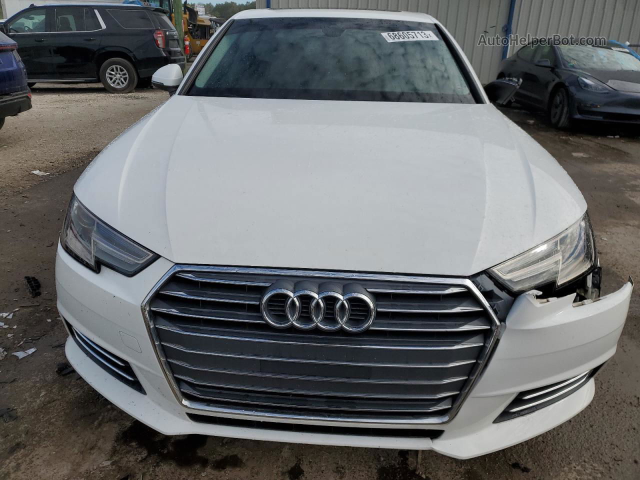 2017 Audi A4 Ultra Premium White vin: WAUGMAF47HN033186