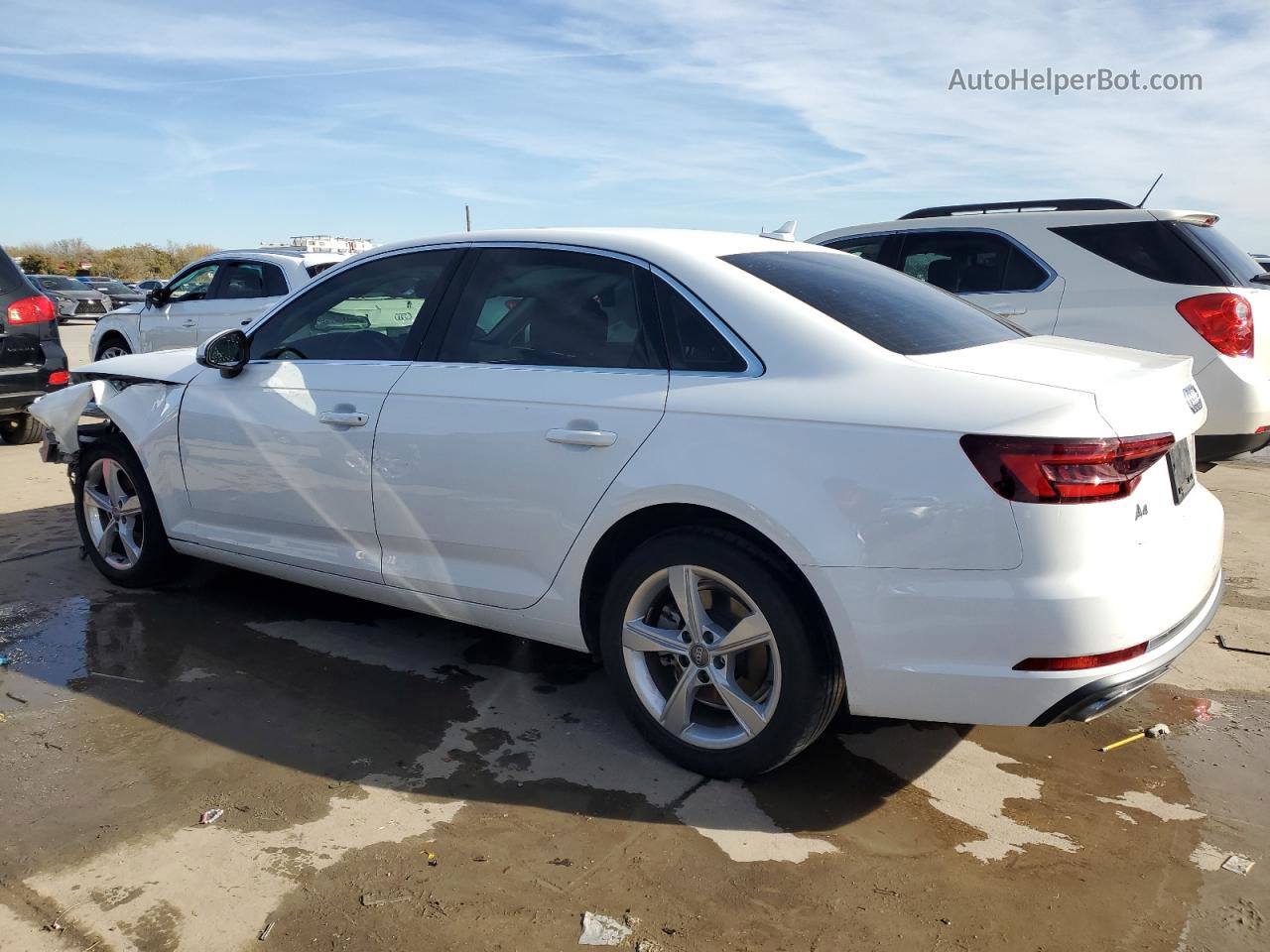 2019 Audi A4 Premium White vin: WAUGMAF47KN011793