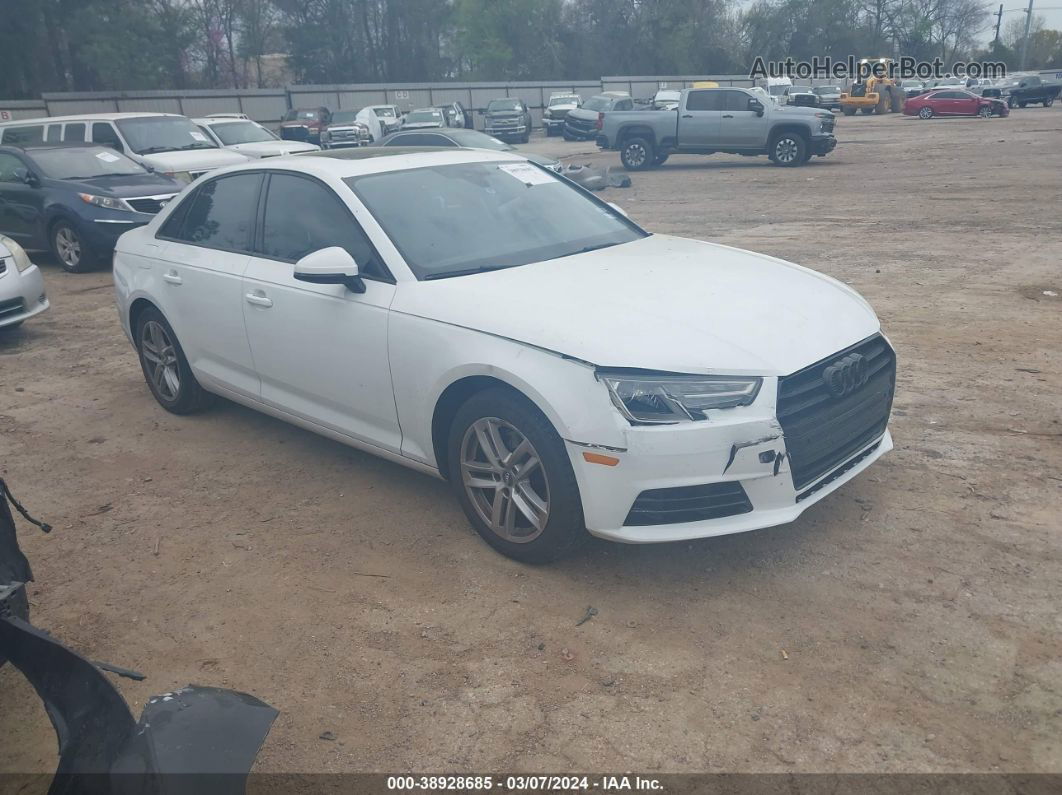 2017 Audi A4 2.0t Ultra Premium White vin: WAUGMAF48HA142263