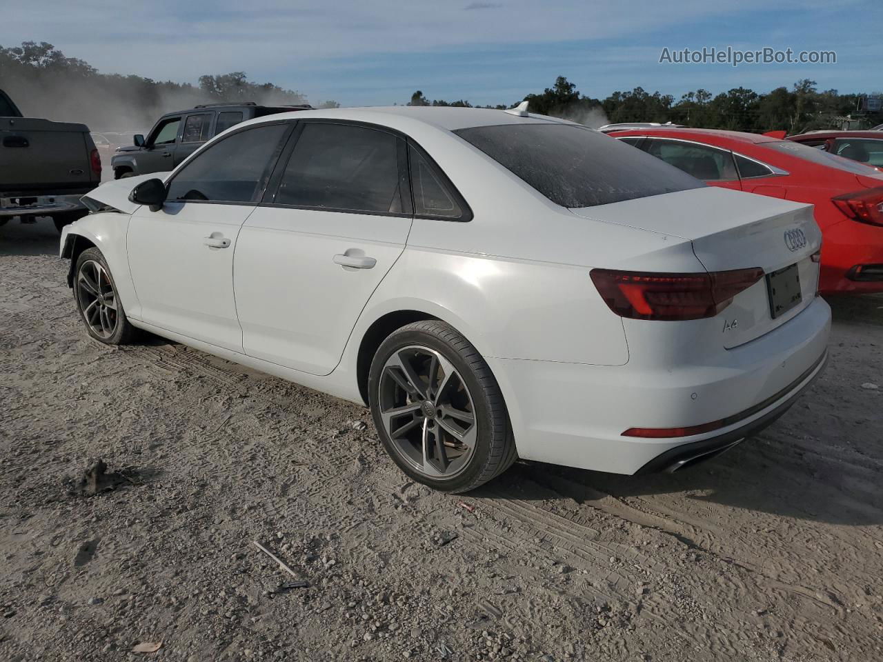 2019 Audi A4 Premium White vin: WAUGMAF48KN012743