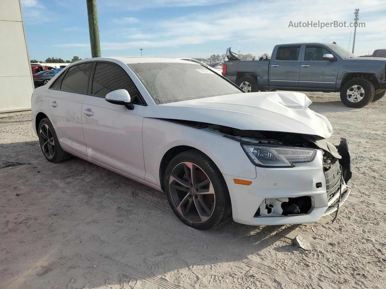 2019 Audi A4 Premium White vin: WAUGMAF48KN012743