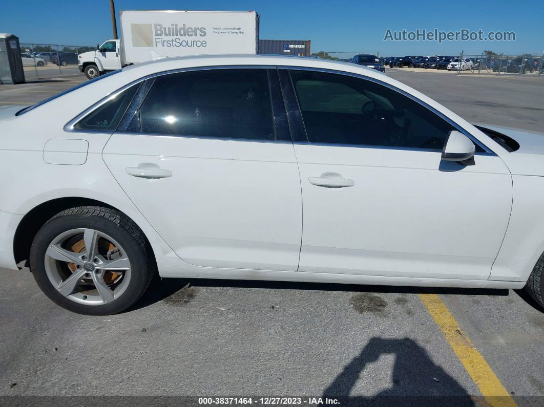 2019 Audi A4 40 Premium/40 Titanium Premium White vin: WAUGMAF4XKA057786