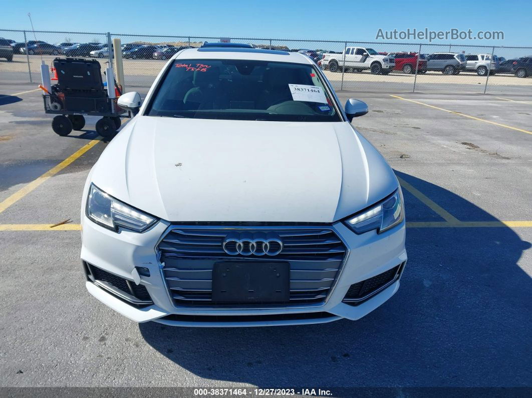 2019 Audi A4 40 Premium/40 Titanium Premium White vin: WAUGMAF4XKA057786