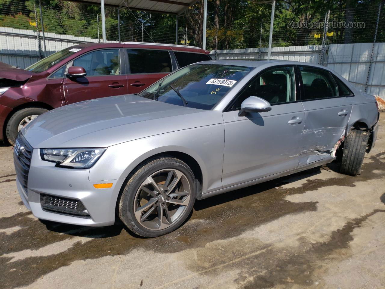 2019 Audi A4 Premium Silver vin: WAUGMAF4XKN017426